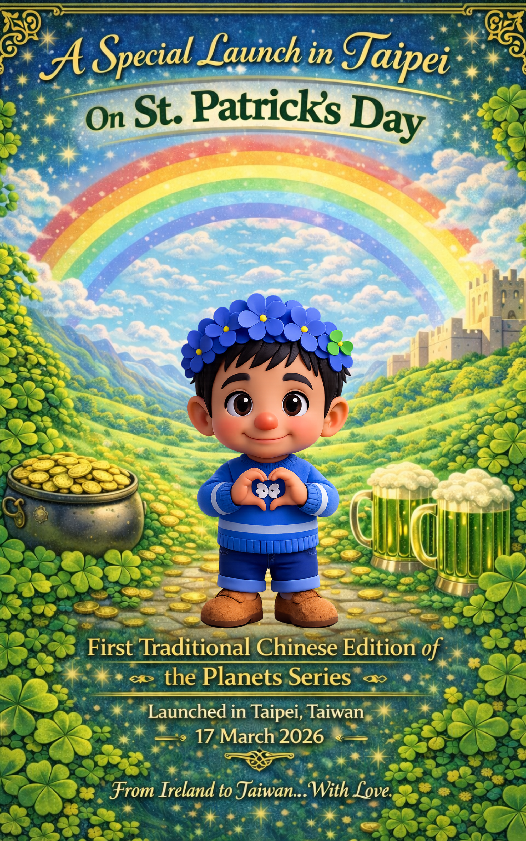 Azusinho™ Commemorative Launch Card
St. Patrick’s Day Taipei Edition Azusinho™ 阿祖西奧發佈紀念卡
聖派翠克節台北特別版